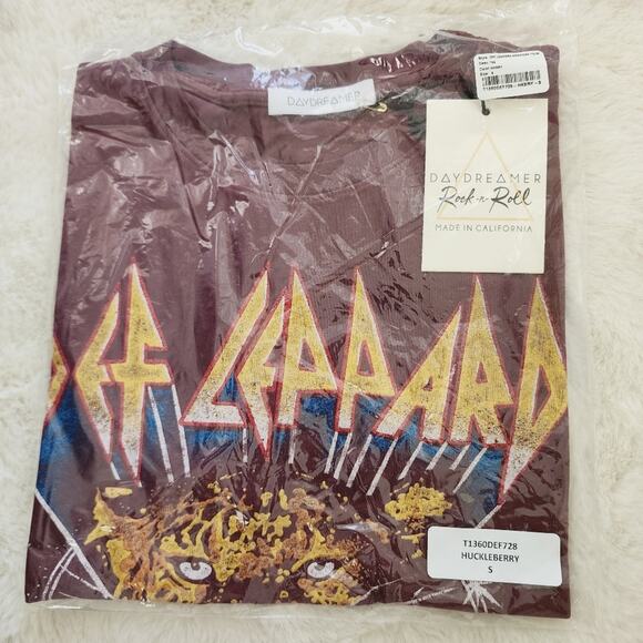 Daydreamer Def Leppard American Tour Tee Huckleberry Graphic Band S New - Picture 12 of 13